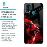 Red Angry Lion Glass Case for Samsung Galaxy F41