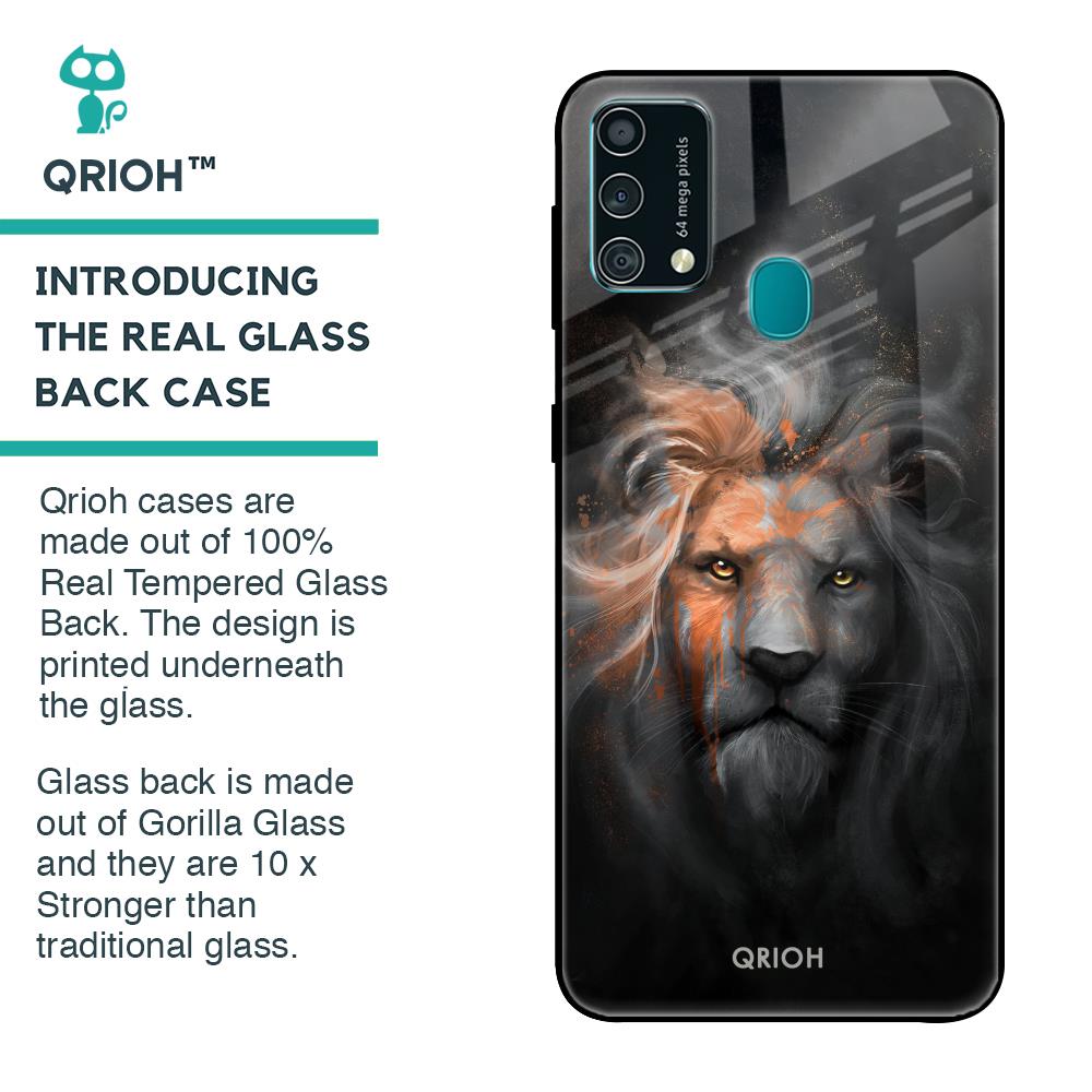 Devil Lion Glass Case for Samsung Galaxy F41