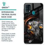 Aggressive Lion Glass Case for Samsung Galaxy F41