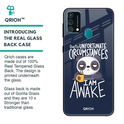 Struggling Panda Glass Case for Samsung Galaxy F41