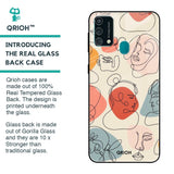 Abstract Faces Glass Case for Samsung Galaxy F41