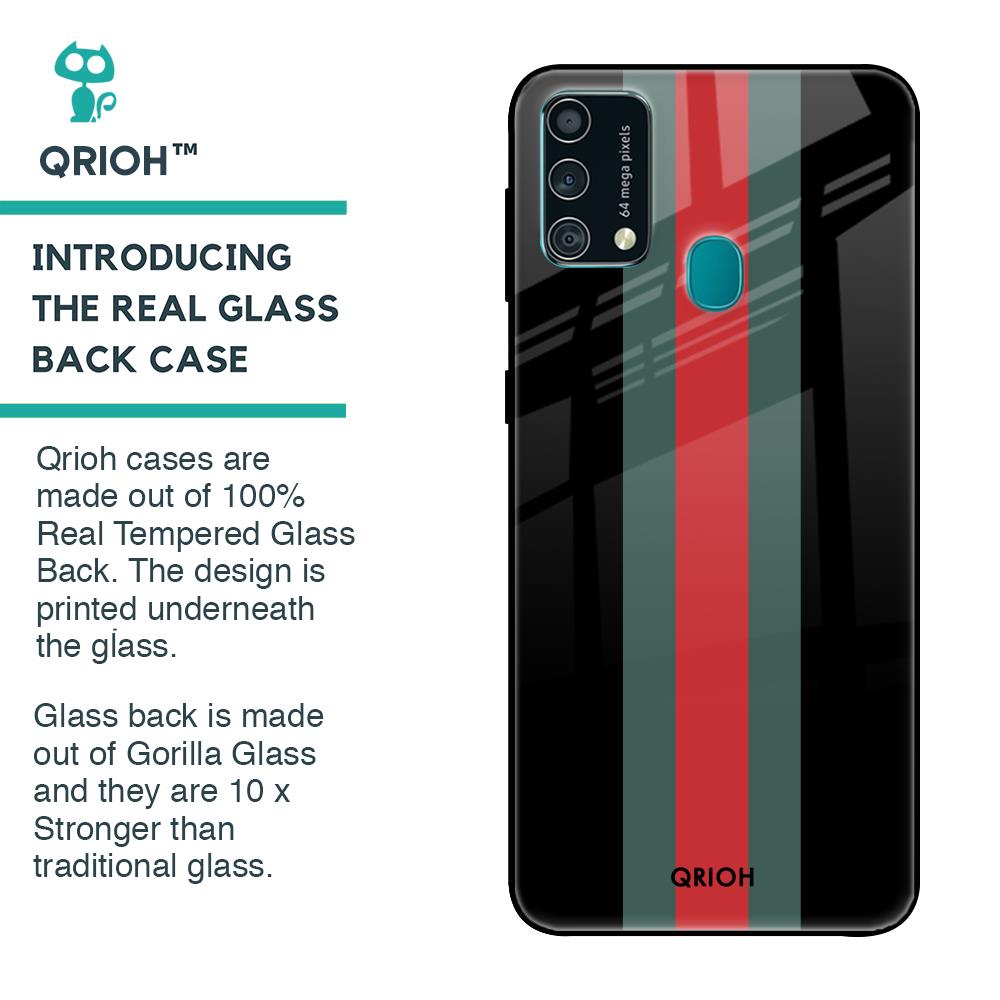 Vertical Stripes Glass Case for Samsung Galaxy F41