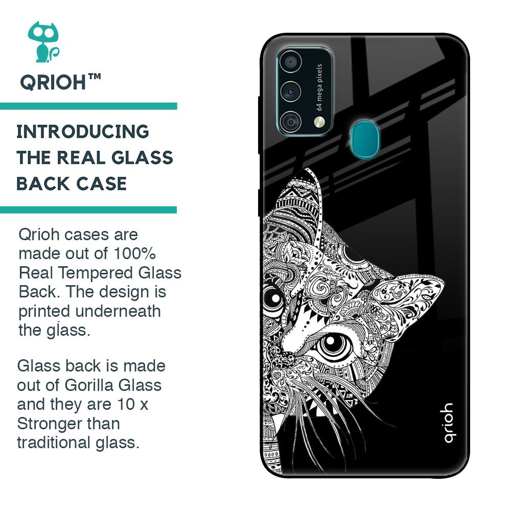 Kitten Mandala Glass Case for Samsung Galaxy F41