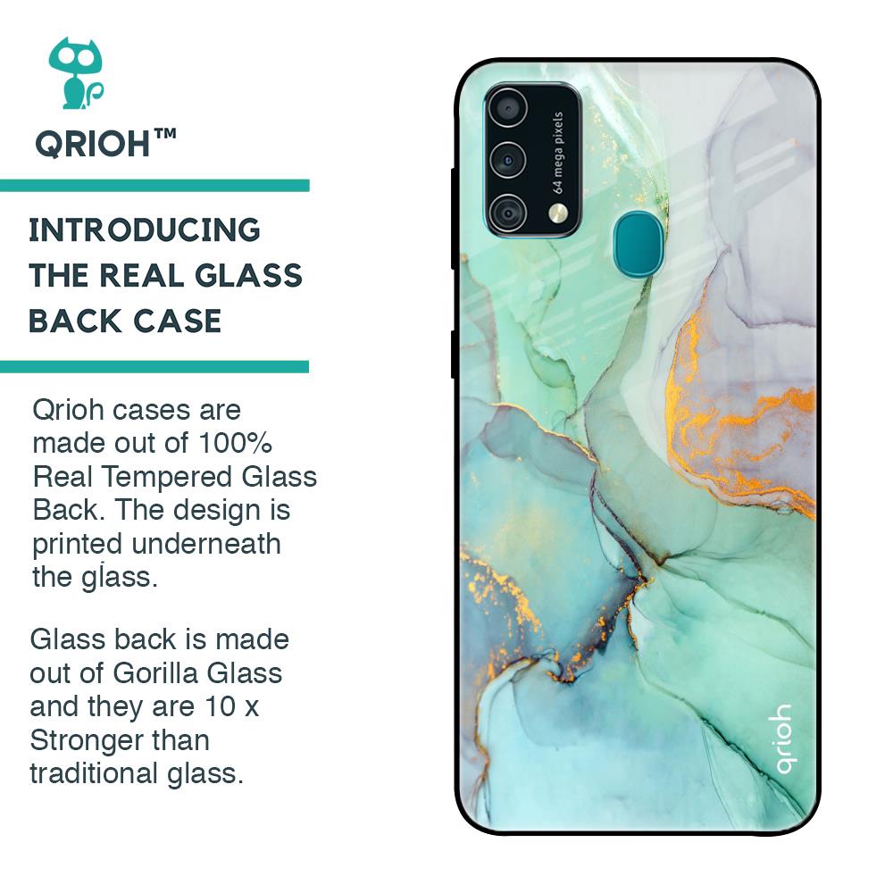Green Marble Glass case for Samsung Galaxy F41