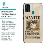 Luffy Wanted Glass Case for Samsung Galaxy F41