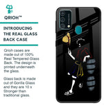Luffy Line Art Glass Case for Samsung Galaxy F41