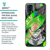 Anime Green Splash Glass Case for Samsung Galaxy F41