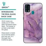 Purple Gold Marble Glass Case for Samsung Galaxy F41