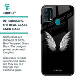 White Angel Wings Glass Case for Samsung Galaxy F41
