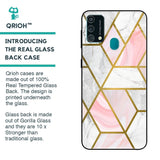 Geometrical Marble Glass Case for Samsung Galaxy F41