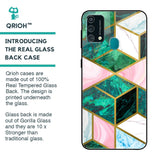 Seamless Green Marble Glass Case for Samsung Galaxy F41