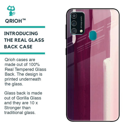 Brush Stroke Art Glass Case for Samsung Galaxy F41