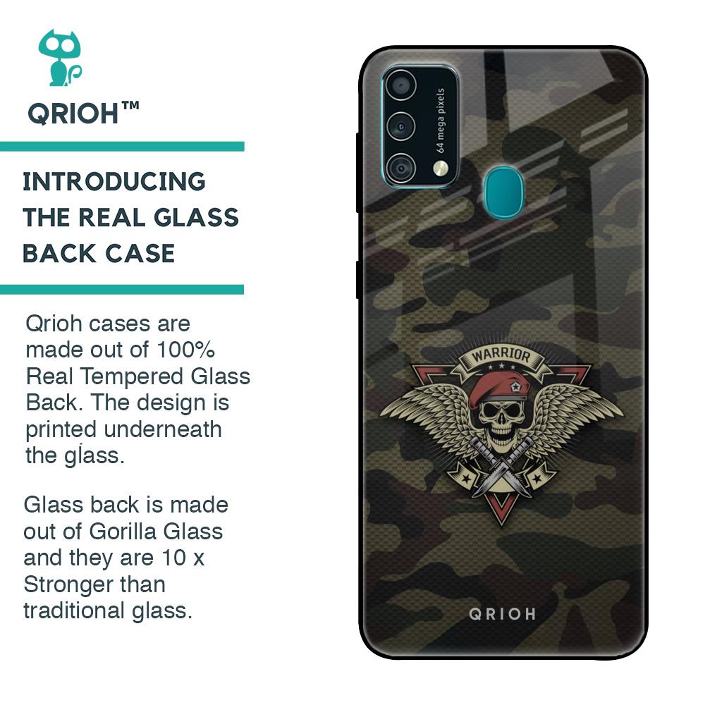 Army Warrior Glass Case for Samsung Galaxy F41