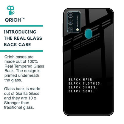 Black Soul Glass Case for Samsung Galaxy F41