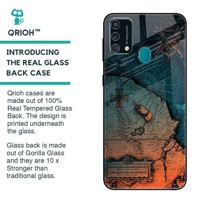 Geographical Map Glass Case for Samsung Galaxy F41