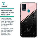 Marble Texture Pink Glass Case For Samsung Galaxy F41