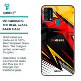 Race Jersey Pattern Glass Case For Samsung Galaxy F41