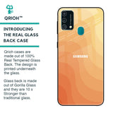 Orange Curve Pattern Glass Case for Samsung Galaxy F41