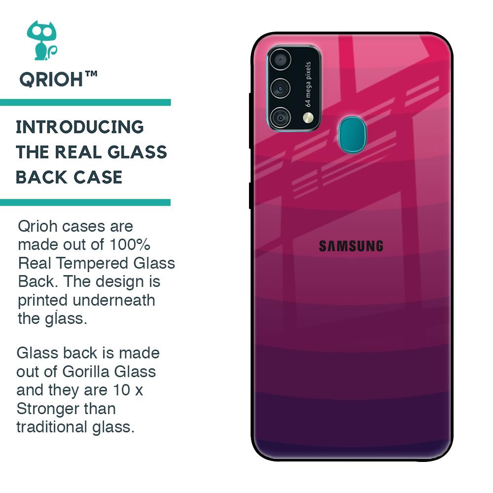 Wavy Pink Pattern Glass Case for Samsung Galaxy F41