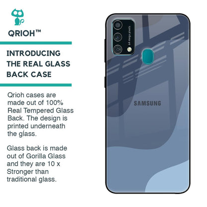 Navy Blue Ombre Glass Case for Samsung Galaxy F41