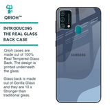 Navy Blue Ombre Glass Case for Samsung Galaxy F41