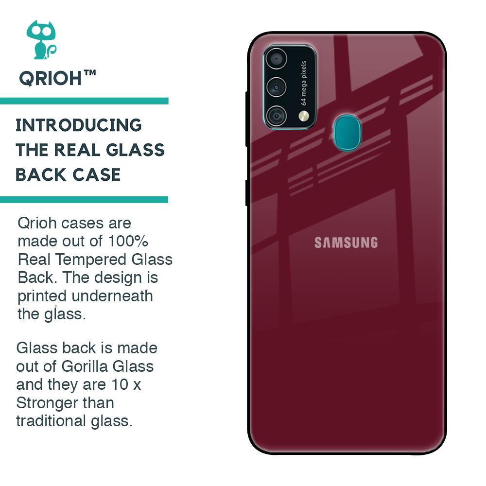 Classic Burgundy Glass Case for Samsung Galaxy F41