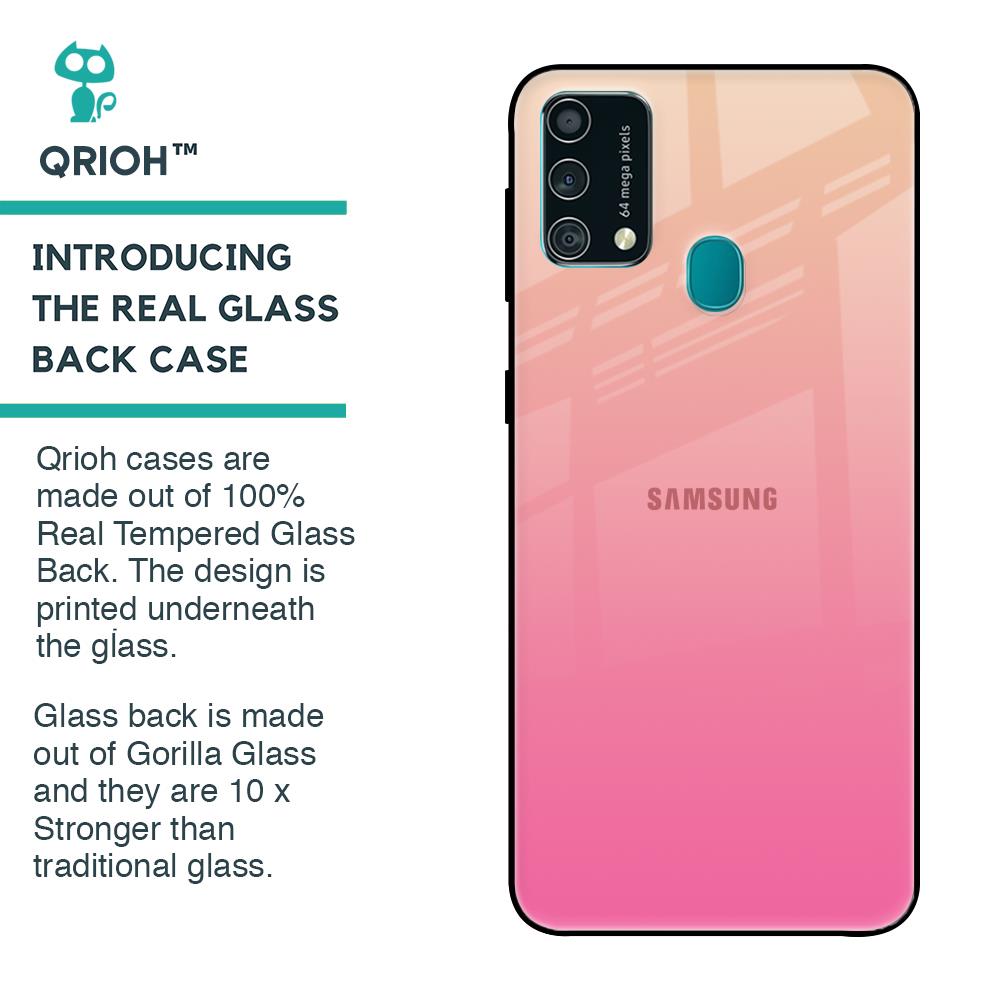 Pastel Pink Gradient Glass Case For Samsung Galaxy F41
