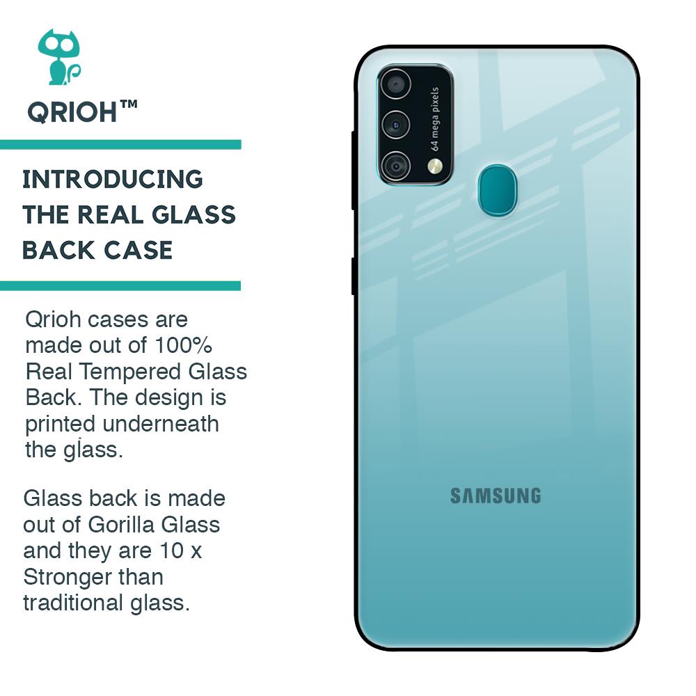 Arctic Blue Glass Case For Samsung Galaxy F41