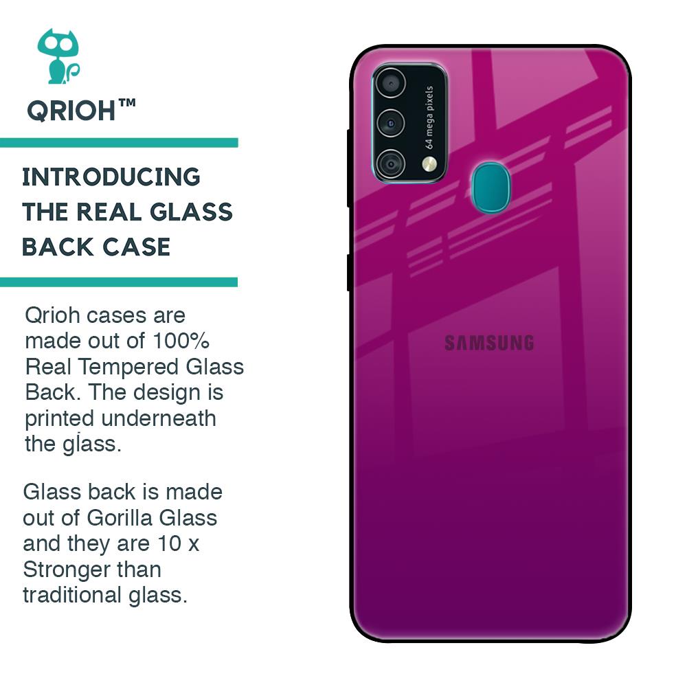Magenta Gradient Glass Case For Samsung Galaxy F41