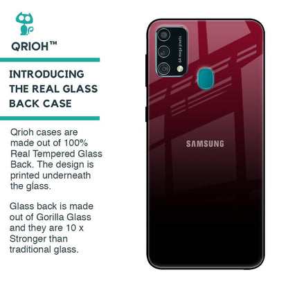 Wine Red Glass Case For Samsung Galaxy F41