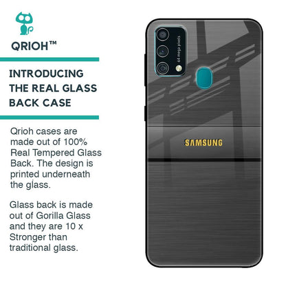 Grey Metallic Glass Case For Samsung Galaxy F41