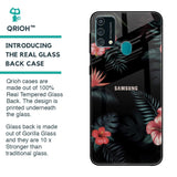 Tropical Art Flower Glass Case for Samsung Galaxy F41