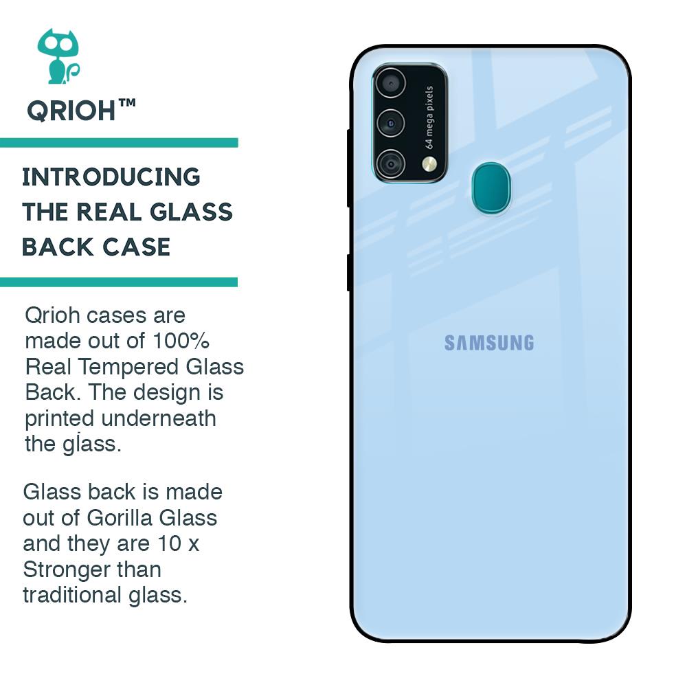 Pastel Sky Blue Glass Case for Samsung Galaxy F41