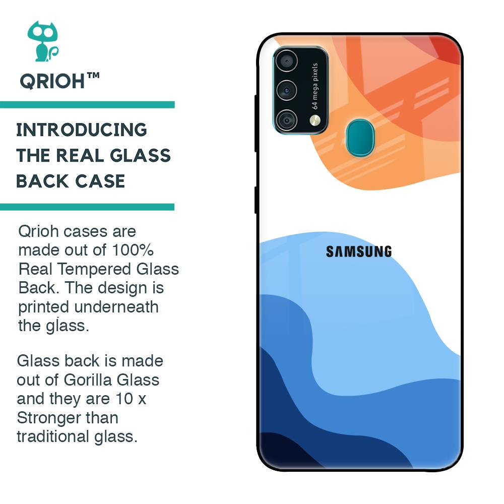 Wavy Color Pattern Glass Case for Samsung Galaxy F41