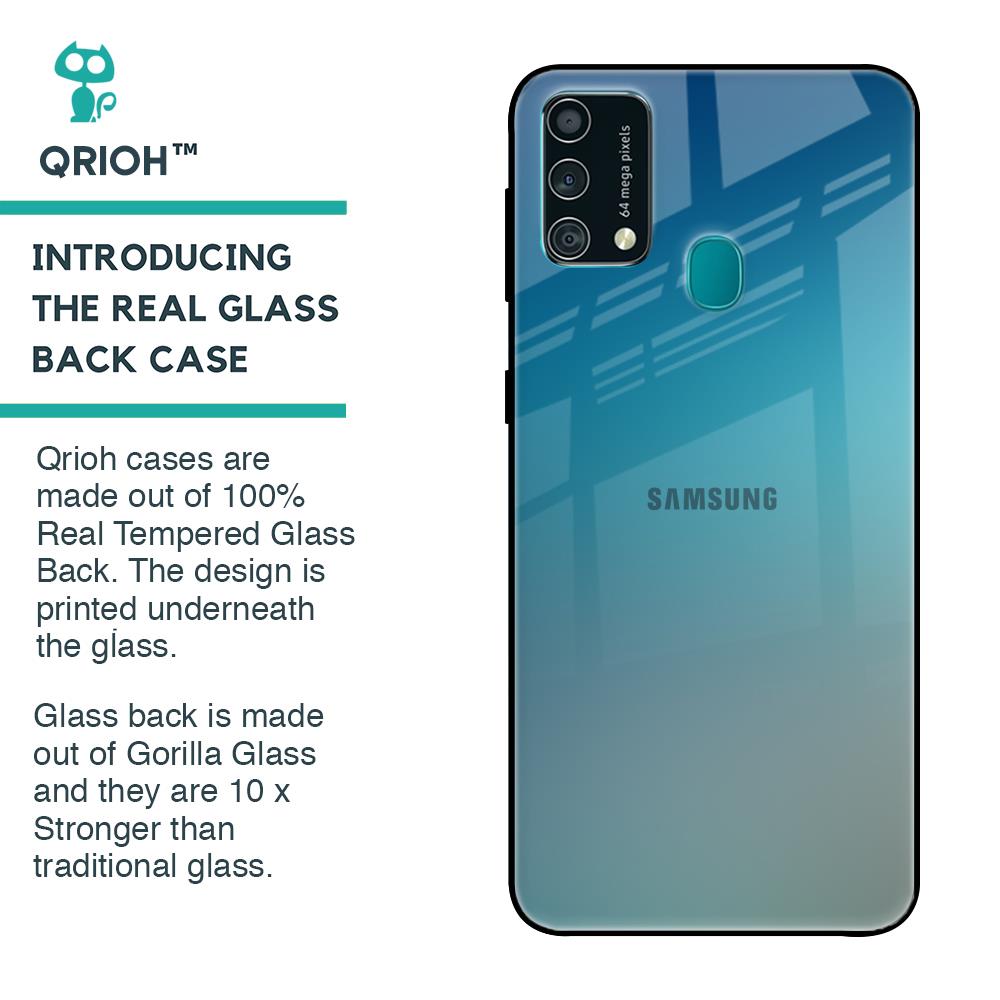 Sea Theme Gradient Glass Case for Samsung Galaxy F41