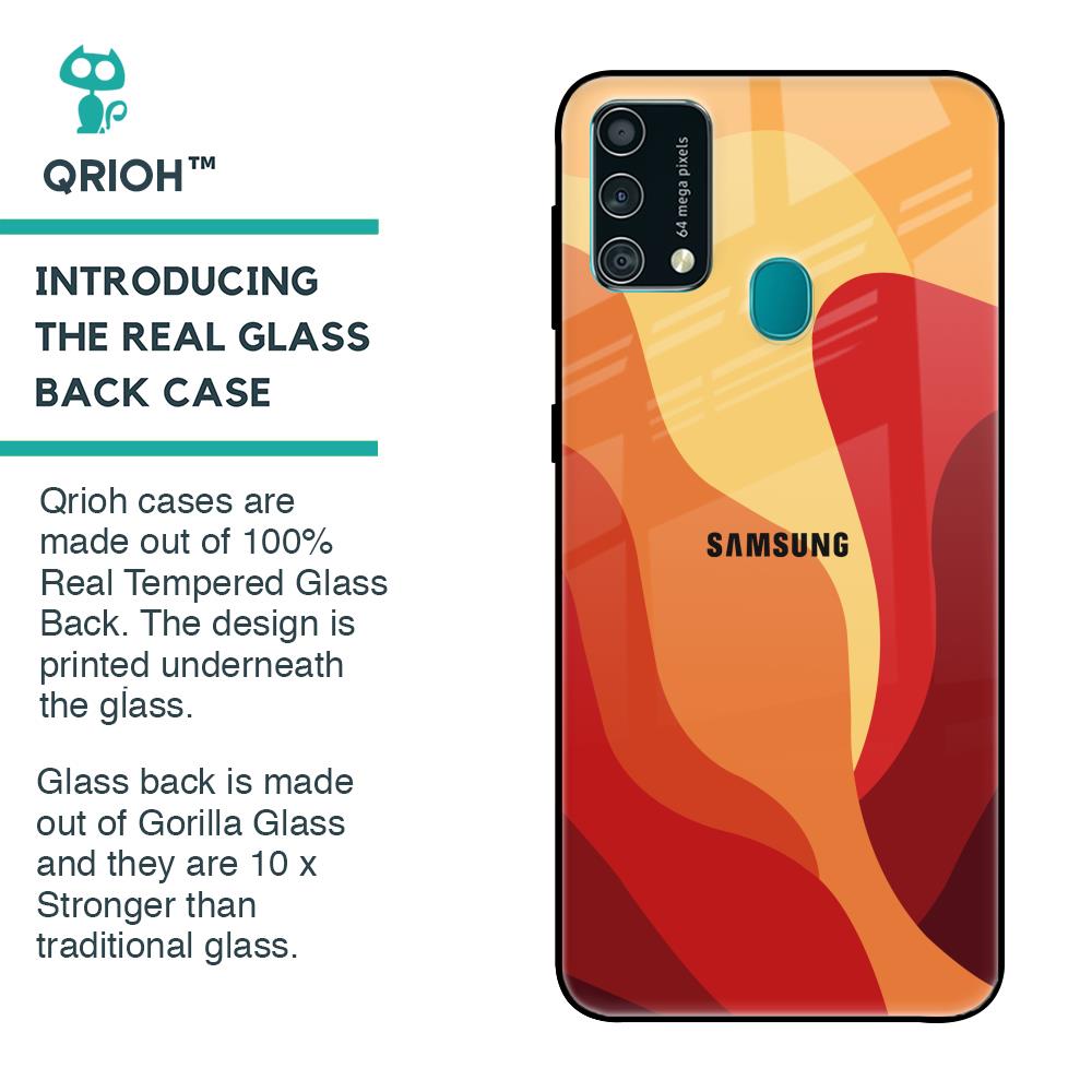 Magma Color Pattern Glass Case for Samsung Galaxy F41