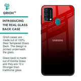 Maroon Faded Glass Case for Samsung Galaxy F41