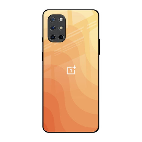 Orange Curve Pattern OnePlus 8T Glass Back Cover Online