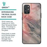 Pink And Grey Marble Glass Case For OnePlus 8T