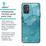 Blue Golden Glitter Glass Case for OnePlus 8T