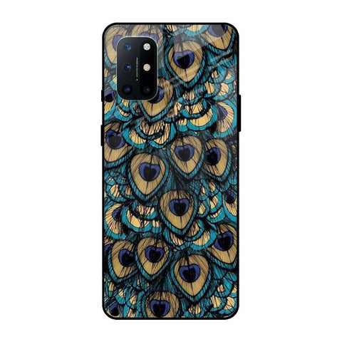 Peacock Feathers OnePlus 8T Glass Cases & Covers Online