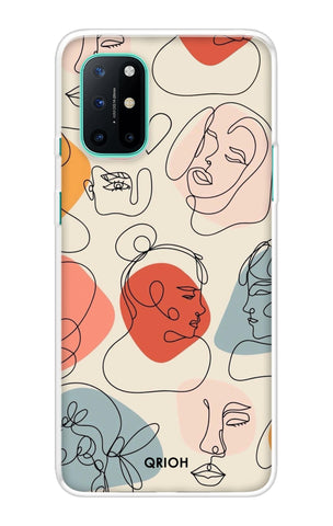 Abstract Faces OnePlus 8T Back Cover