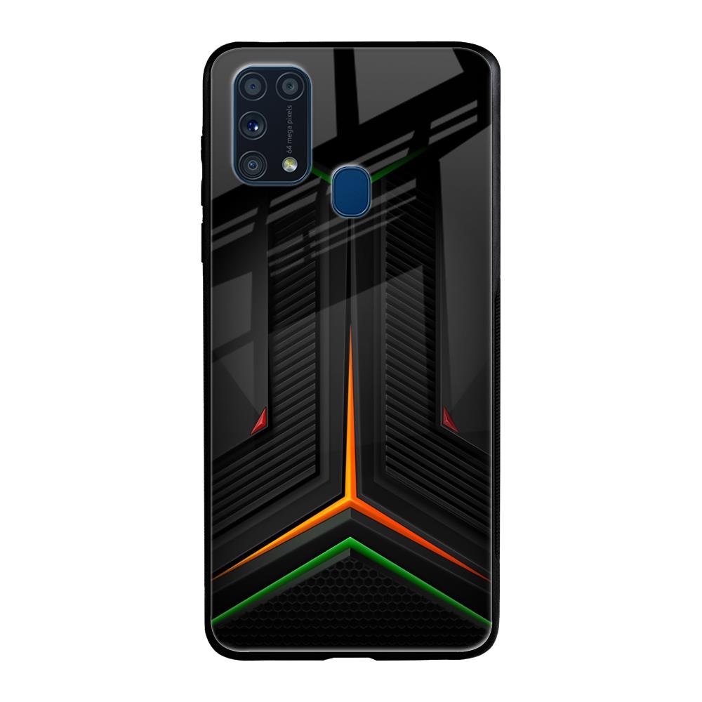 Modern Ultra Chevron Samsung Galaxy M31 Prime Glass Back Cover Online