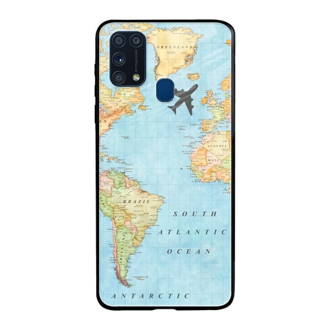 Travel Map Samsung Galaxy M31 Prime Glass Back Cover Online