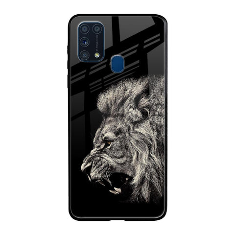 Brave Lion Samsung Galaxy M31 Prime Glass Back Cover Online