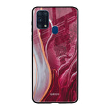 Crimson Ruby Samsung Galaxy M31 Prime Glass Back Cover Online