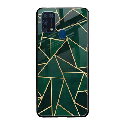 Abstract Green Samsung Galaxy M31 Prime Glass Back Cover Online