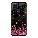 Heart Rain Fall Samsung Galaxy M31 Prime Glass Back Cover Online