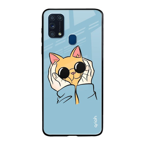 Adorable Cute Kitty Samsung Galaxy M31 Prime Glass Back Cover Online