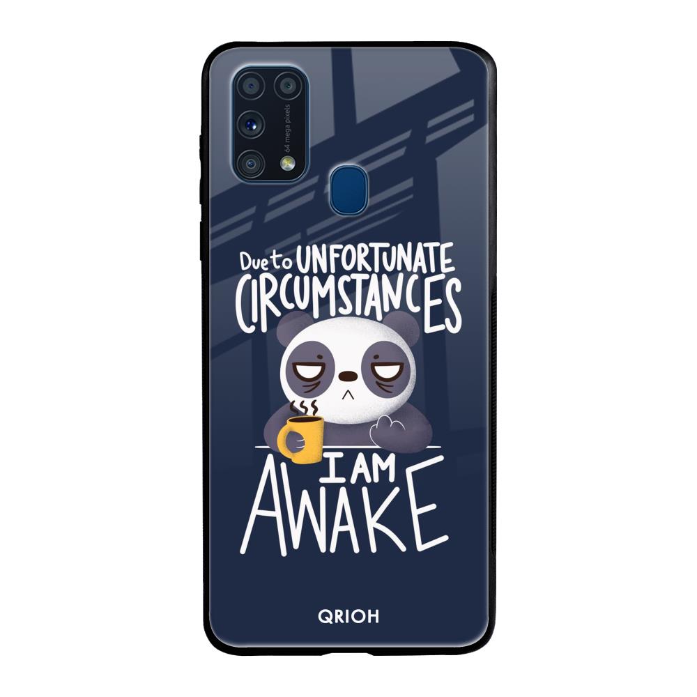 Struggling Panda Samsung Galaxy M31 Prime Glass Back Cover Online